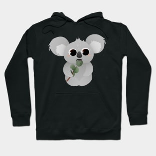 Cute koala bear eating eucalyptus Hoodie